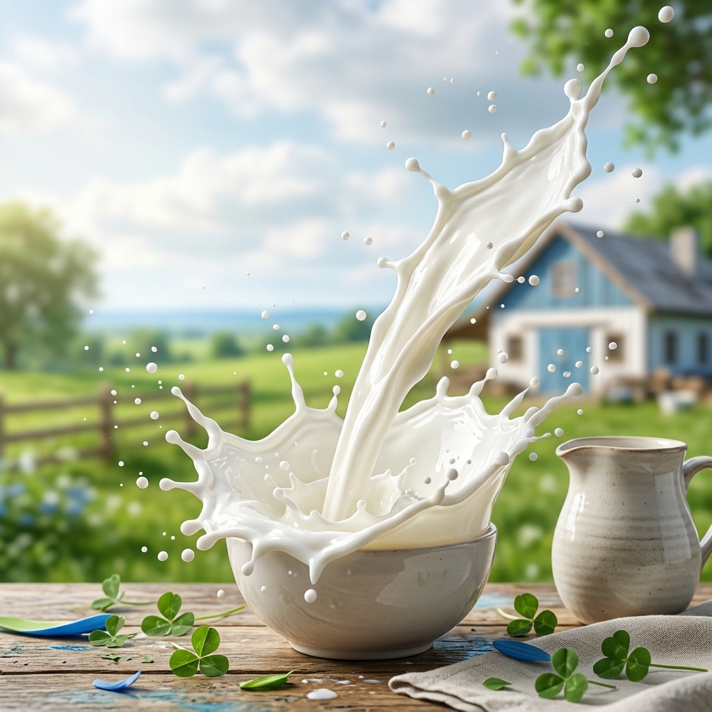 Pure Farm Fresh Raw Milk Splash - Sri Satya Dairy